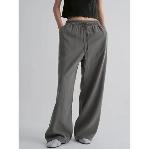 (325721LY5H) [에잇세컨즈] 레이온 밴딩 와이드 팬츠  그레이