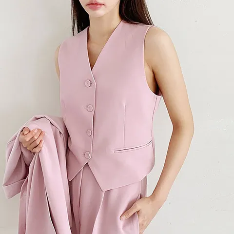 러블리감성 / 서우 비비드 정장 조끼 베스트