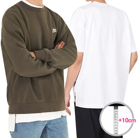 지스캇 수피마코튼 무지 롱 레이어드 티셔츠 (사이드 트임 절개 남자 반팔 레이어드티 봄 여름 가을 겨울 사계티 여름티 흰티 무지티 면티)