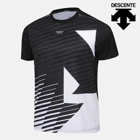 [데상트]데상트 스피릿 그래픽 반팔티셔츠 SP321TTS72BLK0 반팔