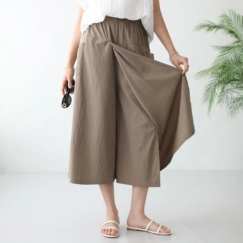 [피핀] 710849 빅포켓 와이드 랩스커트 팬츠