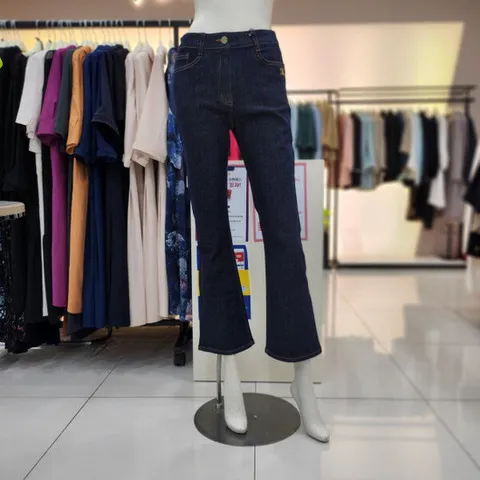 [조이너스]여성 브랜드 24신상 데님 면 스판 여름 세미나팔 팬츠