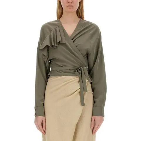 알리지 블라우스 153268 A3210MILIT GREEN