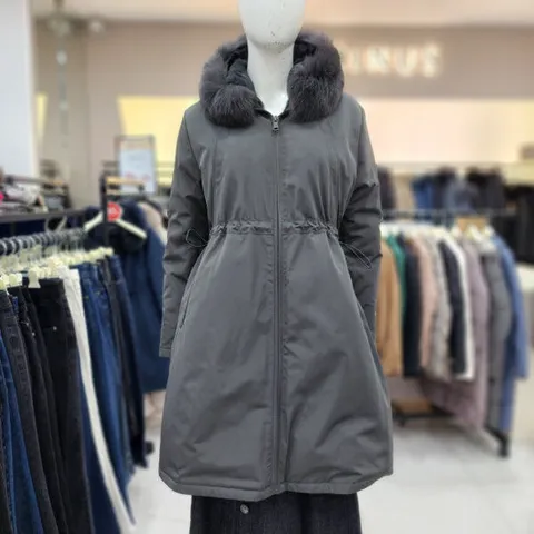 [조이너스]여성 브랜드 24신상 거위털 천연모피 패딩 점퍼 코트