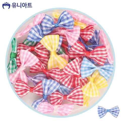 (꼬마리본) 체크 리본 (대) (1통)