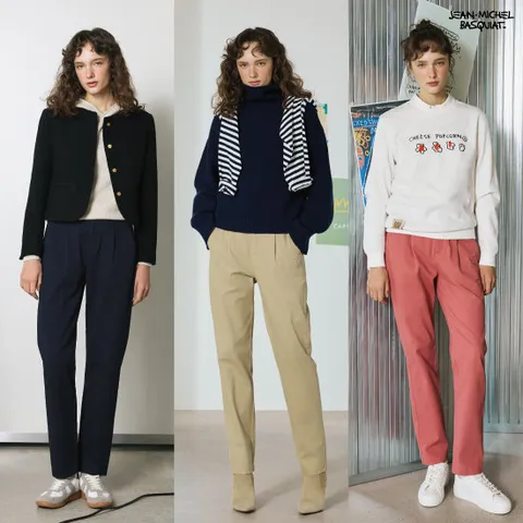 바스키아 25FW 여성 기모 치노팬츠 2종