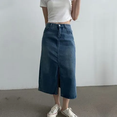 [에이치플러스몰]R-161895 여성 중청 a 데님 데님롱 스