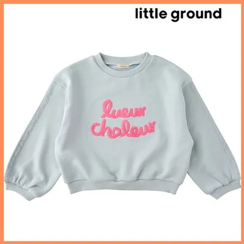 [ 현대백화점 ][리틀그라운드8] 룰라비(75A12-334-03)레터링스웨트셔츠 아동여아 간절기 티셔츠 맨투맨 긴팔 선물 데일리