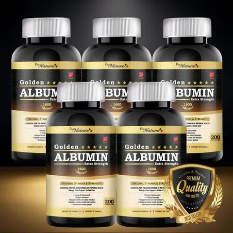 (5병) PNC Nutrition Albumin 알부민골드 고함량 1600mg 로얄제리 녹용 함유 먹는 알부민 200정