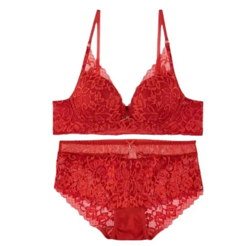 [ 롯데백화점 ][보디가드](2종택1블루,레드 고급플라워 패턴 레이스 브라 레이스 팬티 세트BGWBY803WPY804