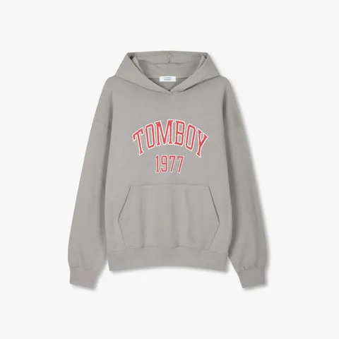 [ 롯데백화점 ][스튜디오 톰보이]2도 레터링 오버핏 후드 티셔츠(9175322979)
