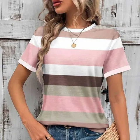 [모노무드]모노무드 여성 청바지 룩 여름 데일리 스트라이프 배