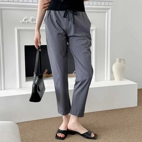 [모노무드]모노무드 얇은 여름 아이스 배기팬츠 밴딩바지 작업복