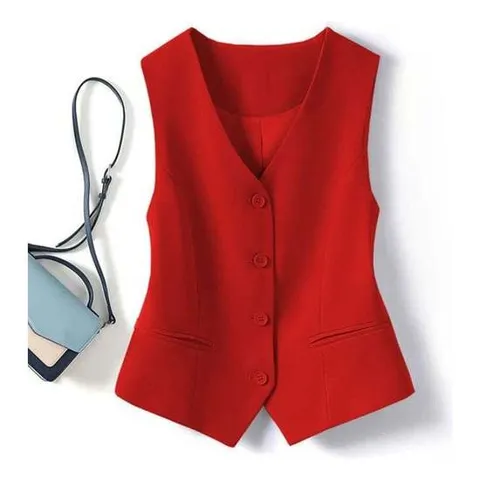 [모노무드]모노무드 정장조끼 여성정장조끼 여성여름조끼 레드베