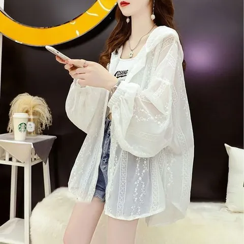 [모노무드]모노무드 가벼운 여름 가디건 자외선 차단 코트 비치