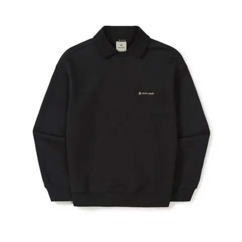 스노우피크 여성 세미크롭 카라 맨투맨 BB S24FWFHT67 BK LE OL