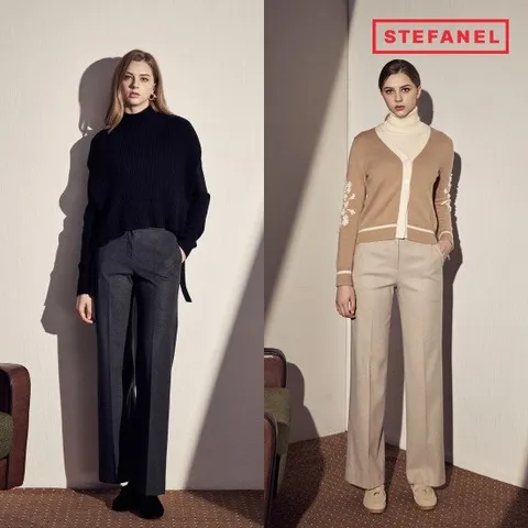 스테파넬 25FW 윈터 스트레이트 기모팬츠 2종[런칭 가격79,900원]
