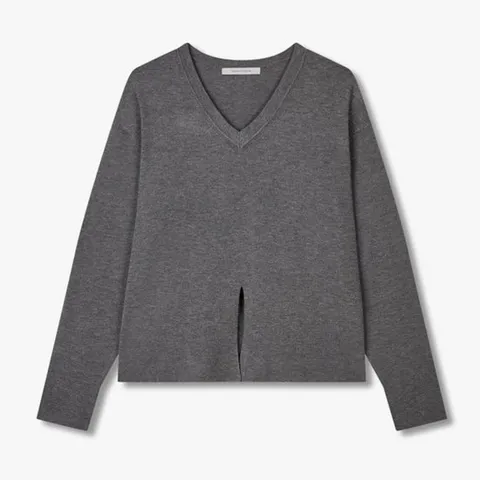 [ 롯데백화점 ]보브  (7155450004) 프론트 랩 디테일 니트 풀오버