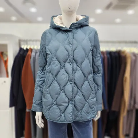 [조이너스]여성 패딩 23신상 누빔 두꺼운 경량 오리털 점퍼 브랜