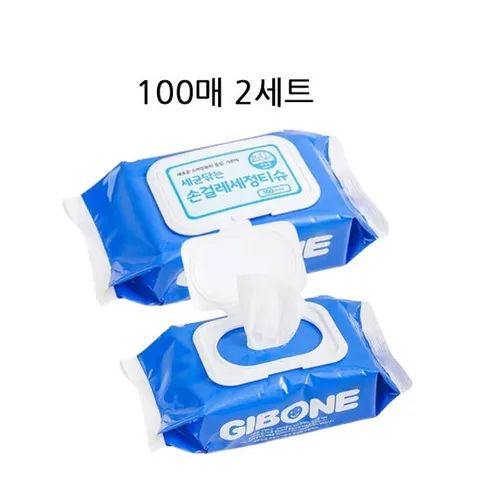 세균 닦는 손걸레 세정 티슈200매  다용도 세척 물티슈 청소포  걸레 밀대