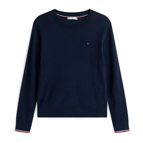 타미힐피거 다크 블루 로고 맨투맨 WW0WW44984 0YF