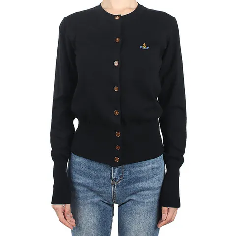 비비안웨스트우드 25FW 여성 베아 캐시미어 가디건 블랙 1803002P Y001V N401