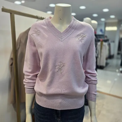 [앤클라인]브이넥니트AX2G1KT2140_DG