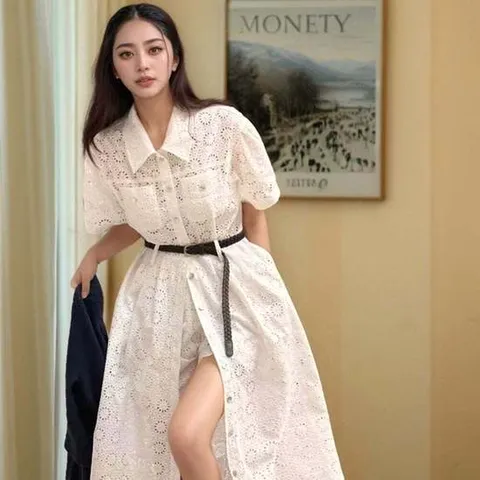 [모노무드]모노무드 메리박스 레이스 펀칭 러블리 원피스 바지