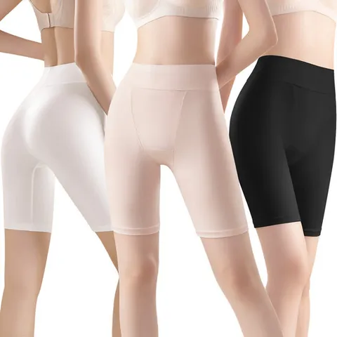 미미캐츠 Y존이 편안한 하이웨스트 실크터치 여성 롱 드로즈 사각팬티 빅사이즈 110 까지 P-6481