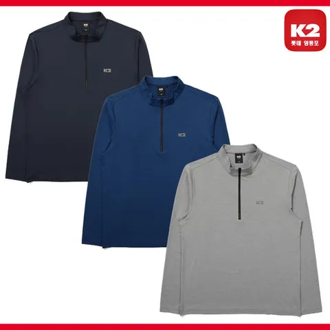 [ 롯데백화점 ]K2 가을 간절기 등산 스탠다드 집업 티셔츠/긴팔/기능성/차이나카라/KMU24291YD