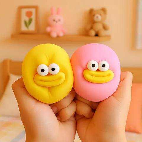 ASMR 장난감 말랑 빵쑥이 스트레스해소용 스퀴지 스트레스볼 3색