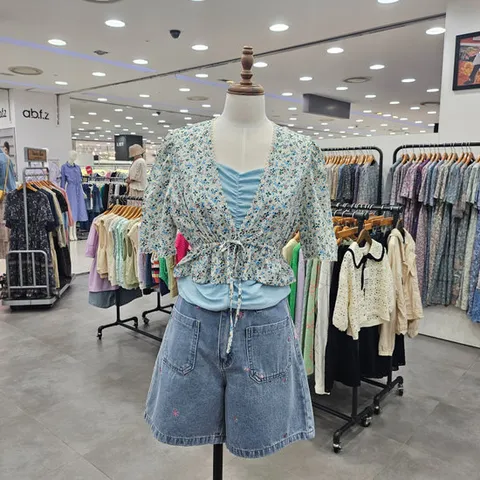 [써스데이아일랜드][써스데이아일랜드] 플라워 볼레로 블라우스