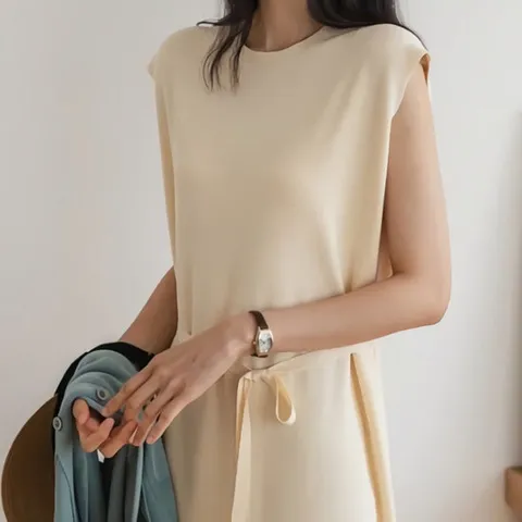 [디작소][SALE] 여성 여름 데일리 더엣지 민소매 롱원피스