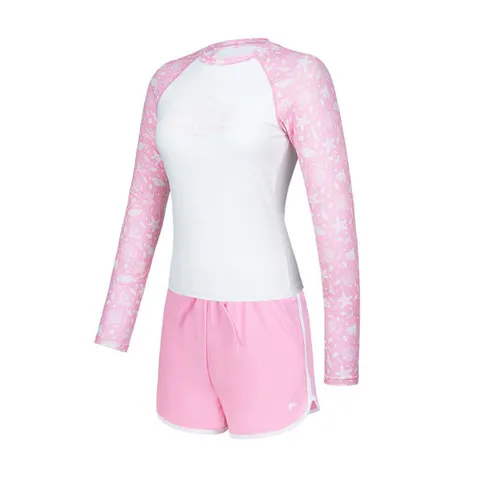 [ 롯데백화점 ][레노마수영복]여성 크램 라운드넥 래쉬가드 세트LS2E921_PK