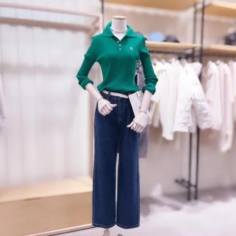 [시에로][대구백화점SG]  SJ1KTF322_골지조직 카라니트 풀오버