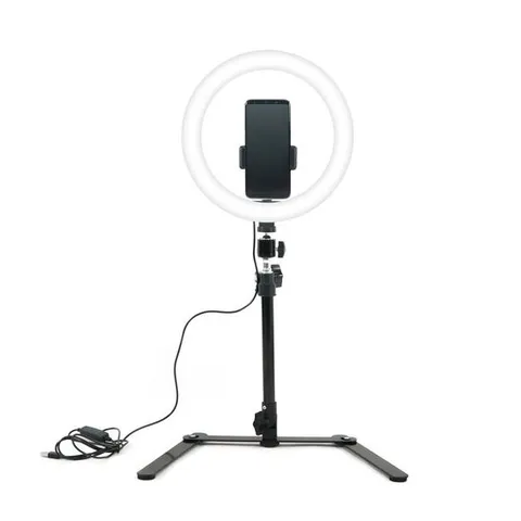 LED 링 라이트 카메라 사진 동영상 개인방송 보조장 보조장비 원형 램프 조명 USB 전원 10형 스튜디오 미니 색온도 밝기 조절