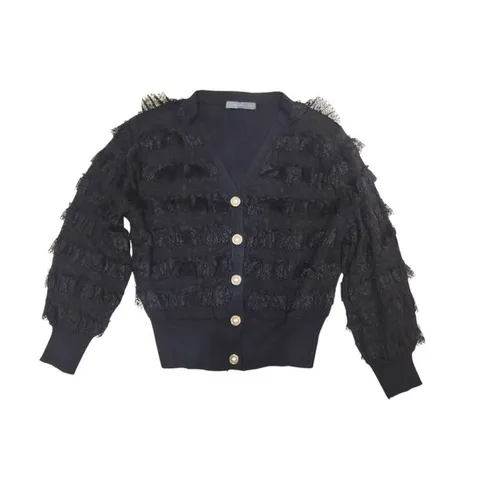 [ 롯데백화점 ][르니앤맥코이(여성)]프릴 브이넥 니트 가디건(MM10CD700FJY)