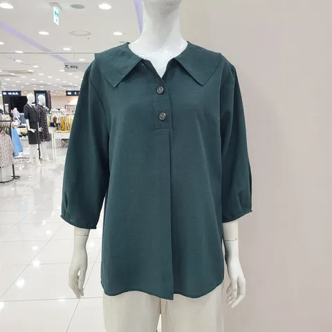 [크레송]카라가이쁜칠부소매블라우스 NWCFBP51B_US