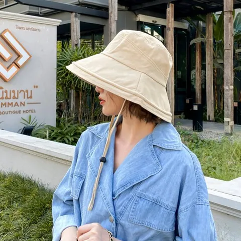 [루즈루나]마리나 여성 벙거지모자 버킷햇 휴가 골프 여름 벙거