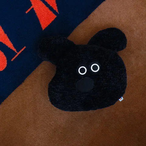 [무케] 파파고파파_피즈 얼굴 쿠션 (흑임자) 애착인형