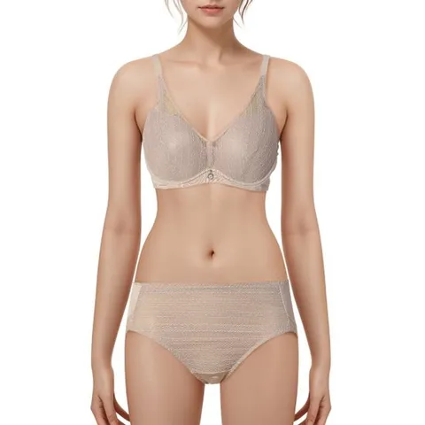 [ 롯데백화점 ][비비안(언더웨어)]가슴들틈없고 시원한 인견몰드형 노와이어브라&힙레이스팬티2 BR1934ASBP1934AS