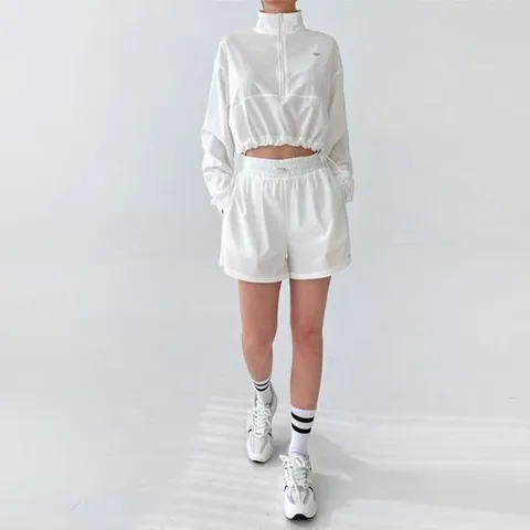 골프 여성 에어 마일드 스트링 크롭 바람막이 반바지 세트 DBC 1900 1W 파크