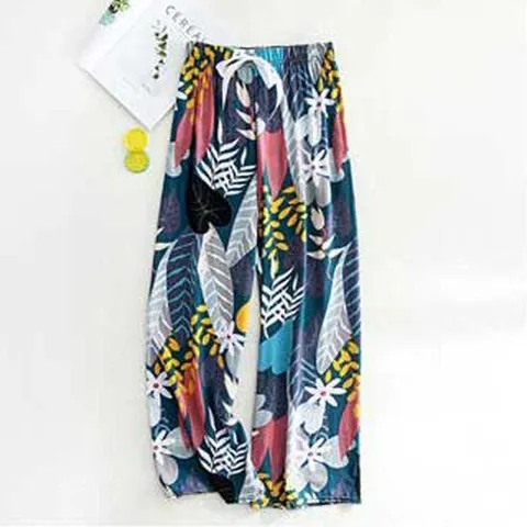 여름냉장고바지 여자 여름 밴딩 팬츠 나염 쿨 아이스 냉장고 바지