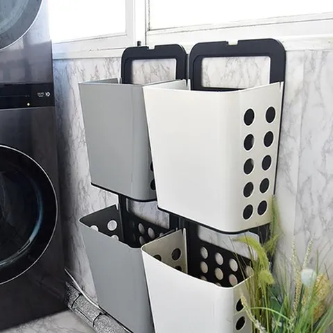 (플라팜) 릴레이 창틀걸이 빨래바구니 20입 대량구매 빨래바구니 빨래보관함 빨래통 빨래수거 빨래수거통