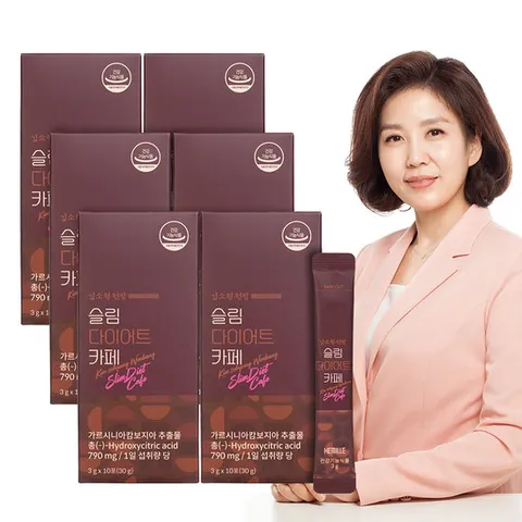 김소형원방 슬림다이어트카페 (3g x 10포) 6박스