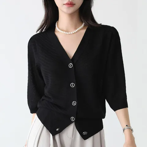 [피핀] 22601,22602,22604 3종택1 린넨 브이넥 니트 가디건