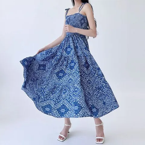 썸 스모크 비치 여름 롱원피스 드레스