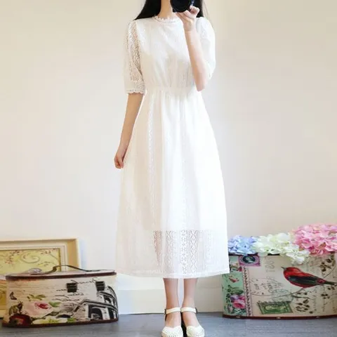 셀프 스몰 웨딩 드레스 원피스 소녀감성 화이트 촬영