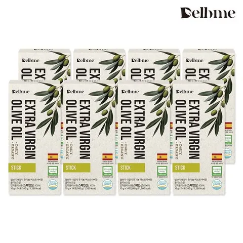 델브미 유기농 데일리 엑스트라버진 올리브오일 100% 스틱 올리브유 8입