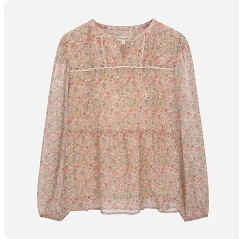 [ 현대백화점 ][써스데이아일랜드](T256MBL151W)레이스 믹스 쉬폰 블라우스